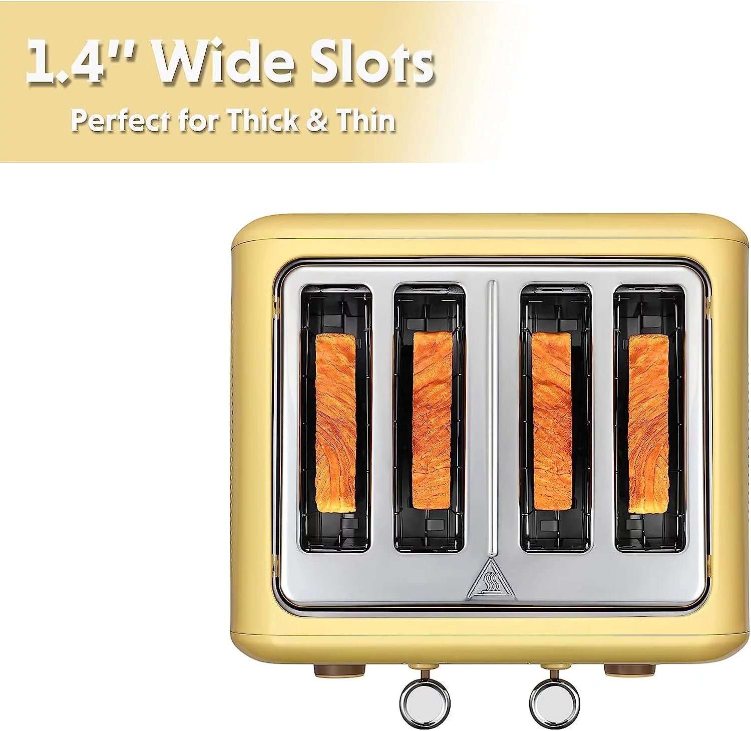 4-Slice Toaster, Extra Wide Slots, Mellow Yellow Y3926