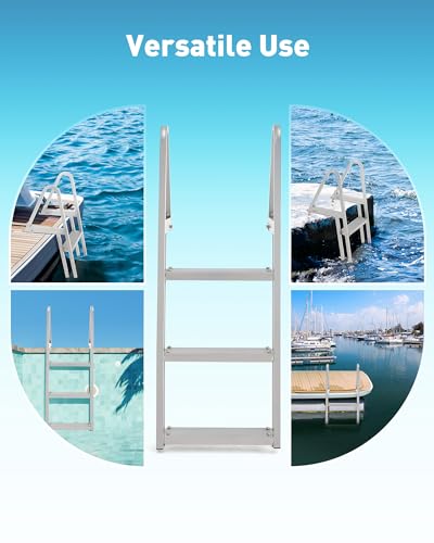 3 Step Aluminum Dock Ladder with Nonslip Tread E4721