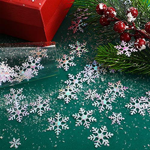 1600 Pieces 3 Size White Snowflake Confetti H5115