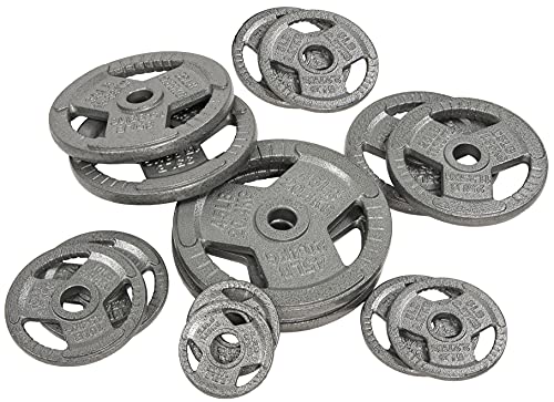 300-Pound Olympic Weight Set with 7FT Olympic Barbell and Cast Iron Plates J220367