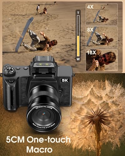80MP Digital Camera with 4.0" Touch Screen, 18X Digital Zoom, 32GB Card D59133