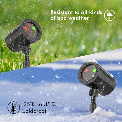 Red & Green Christmas Light Projector with Remote W1272