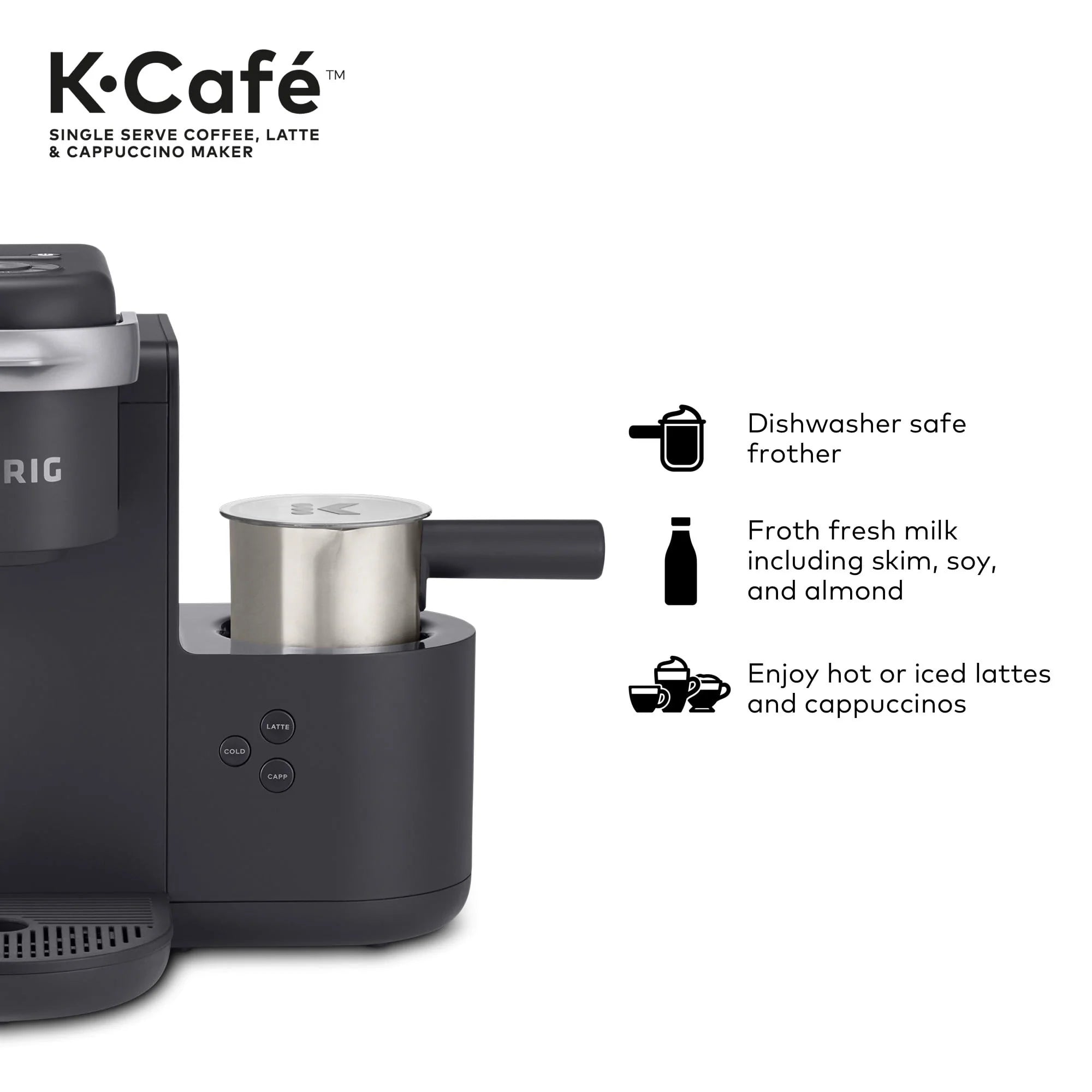 Single Serve K-Cup Coffee Maker, Dark Charcoal L762