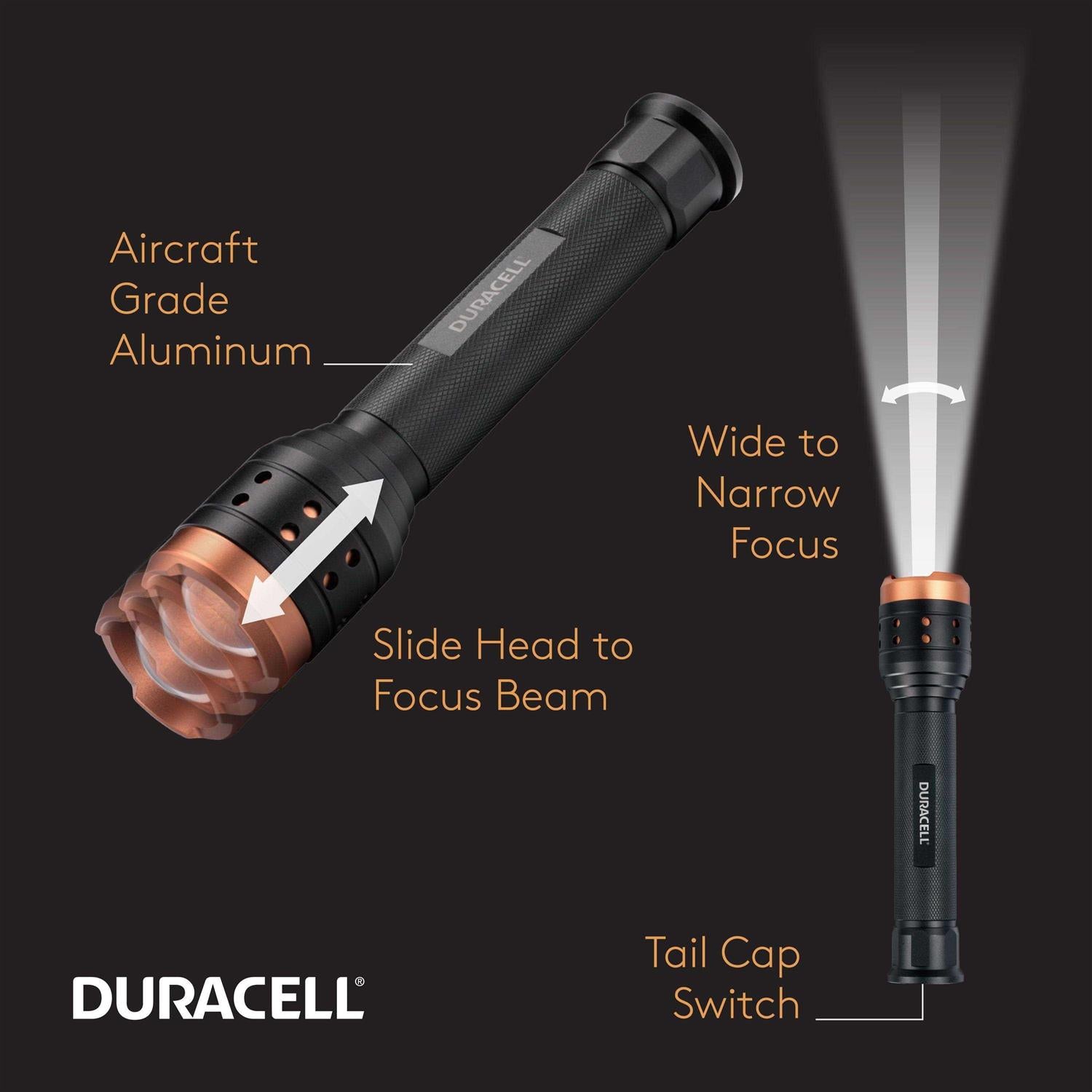 2500 Lumen Aluminum LED Flashlight D163