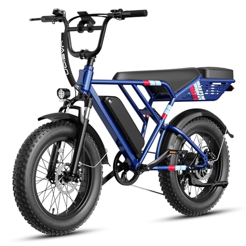 Electric Bike, 1500W Peak Motor, 30MPH, 70Miles, Dual Suspension, 20" Fat Tire, 48V 13Ah Battery Y1988
