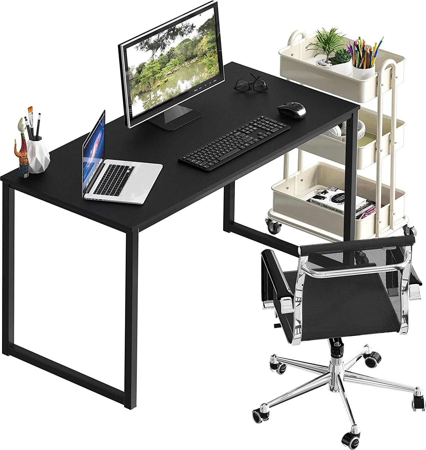 Black 48-Inch Computer Desk H55595