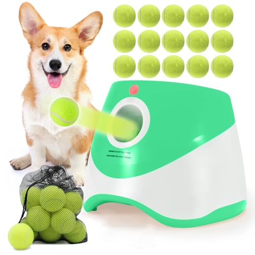 15PCS Mini Tennis Balls Included Green Ball Launcher I292