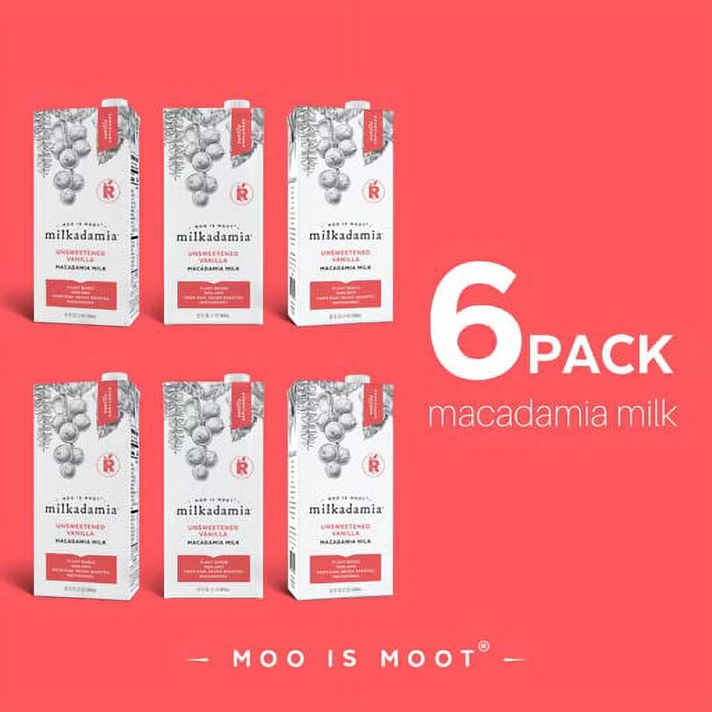 32 Fl Oz (Pack of 6) Unsweetened Vanilla Macadamia Milk I68449