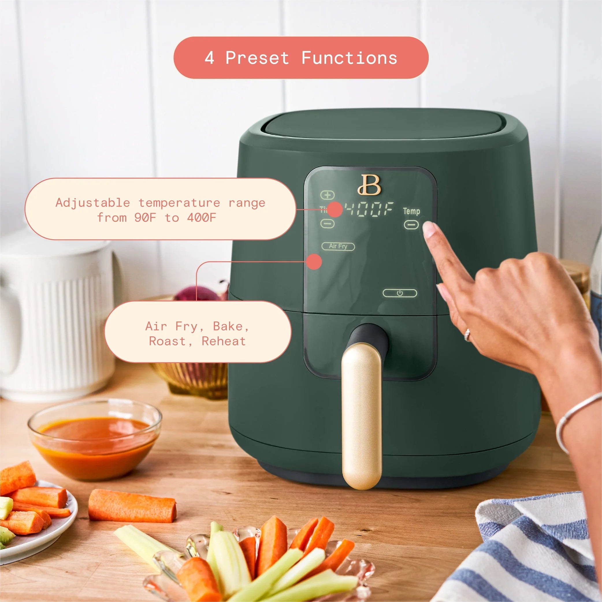3 Qt White Air Fryer N12685