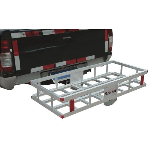 Aluminum Hitch Cargo Carrier 500-Lb Capacity Silver 49inx22.5inx8inH V94158
