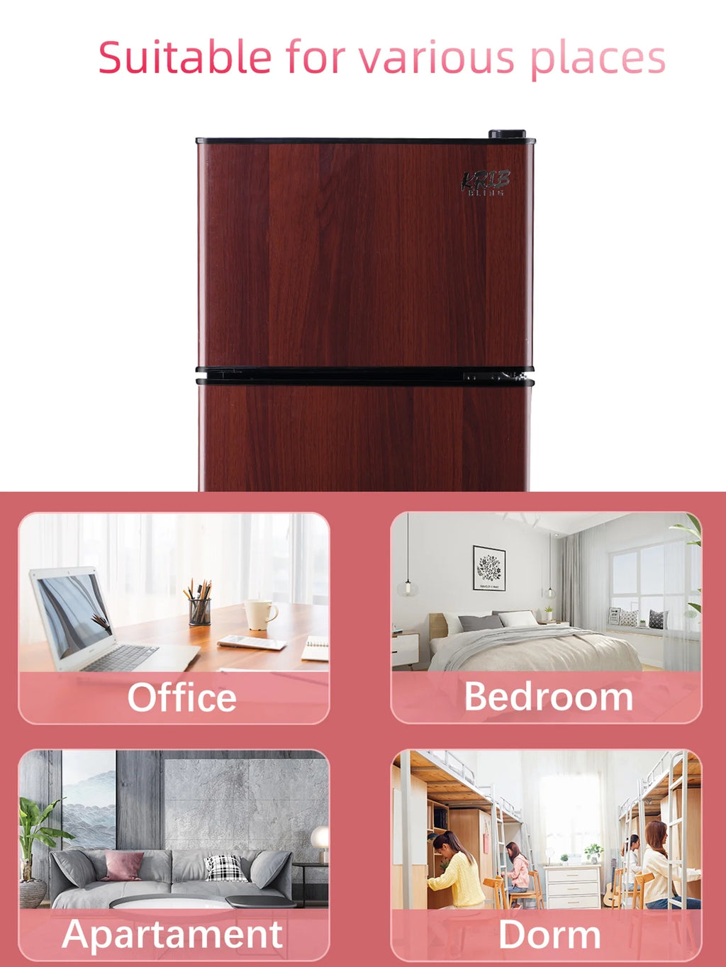 3.5 Cu.ft Mini Fridge with Freezer M3760