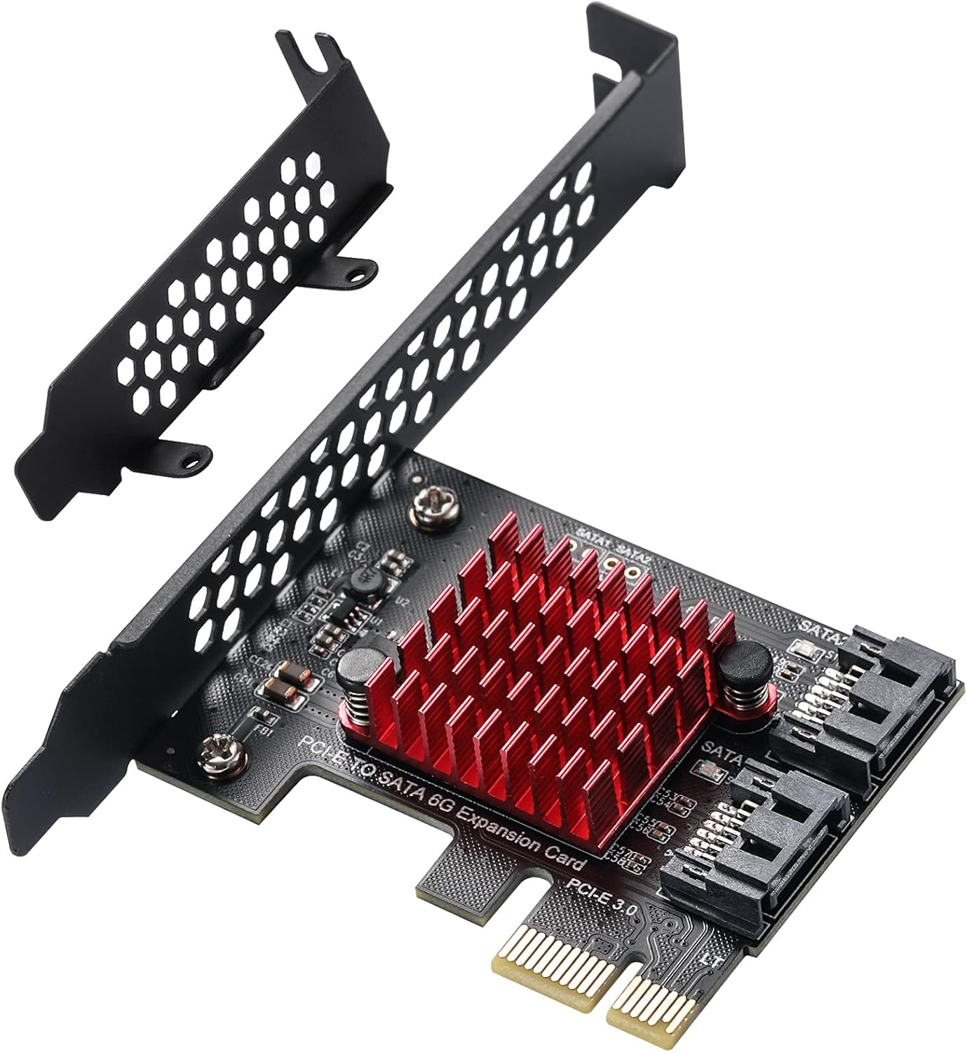 16 Port SATA PCle Expansion Card with 16 SATA Cables and Bracket V7052