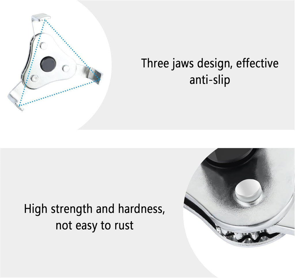 3 Jaw 2 Way Adjustable Oil Filter Wrench Tool C898045