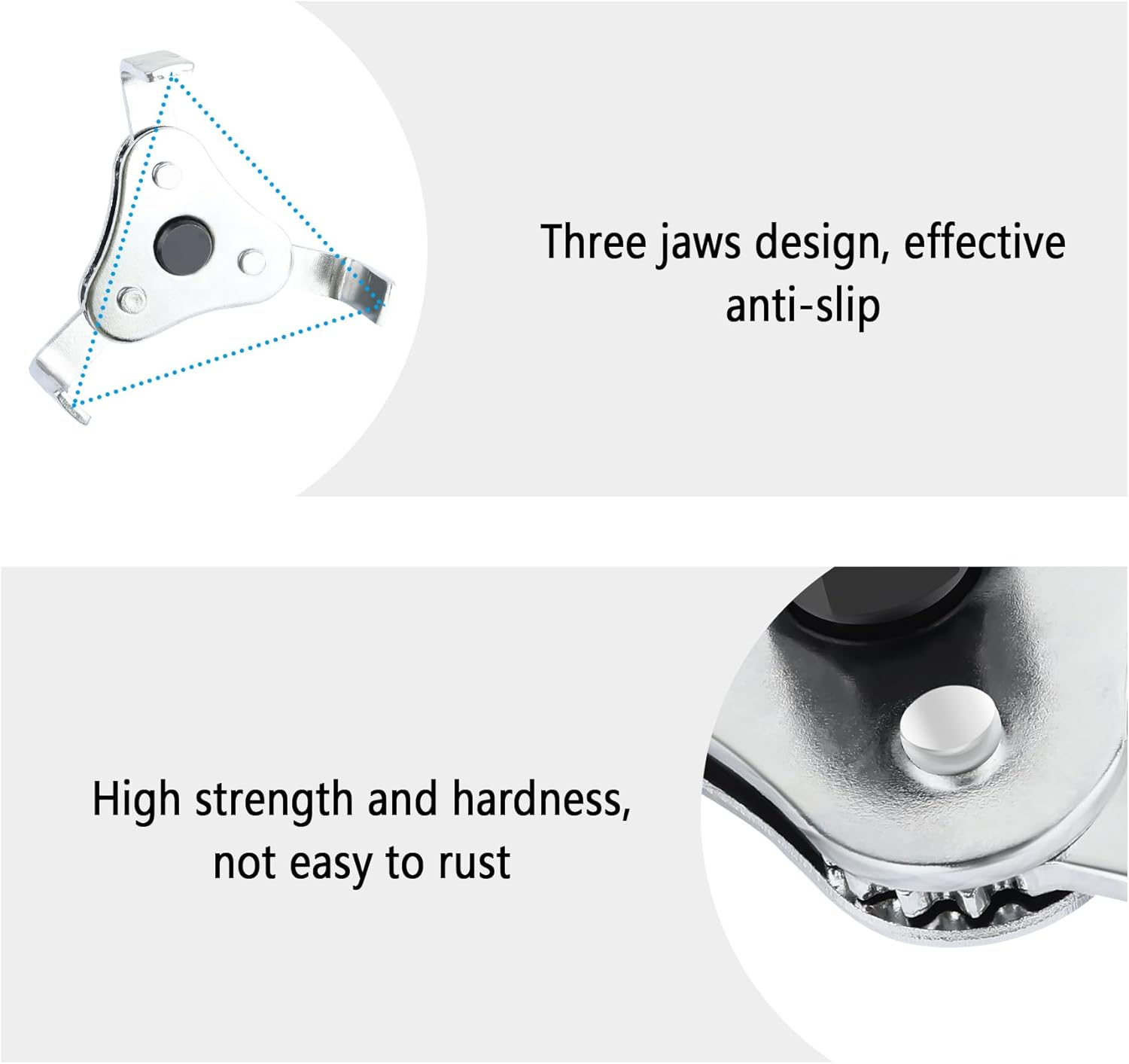3 Jaw 2 Way Adjustable Oil Filter Wrench Tool C898045