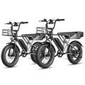 Electric Bike, 1500W Peak Motor, 30MPH, 70Miles, Dual Suspension, 20" Fat Tire, 48V 13Ah Battery Y1988