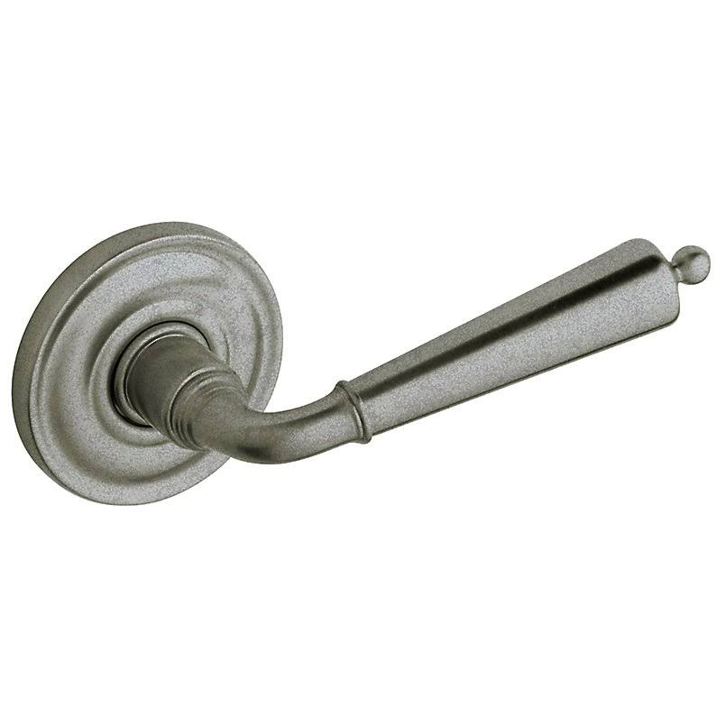 2 in. Pair of Colonial Estate Levers Without Rosettes, Distressed Antique Nickel S6415