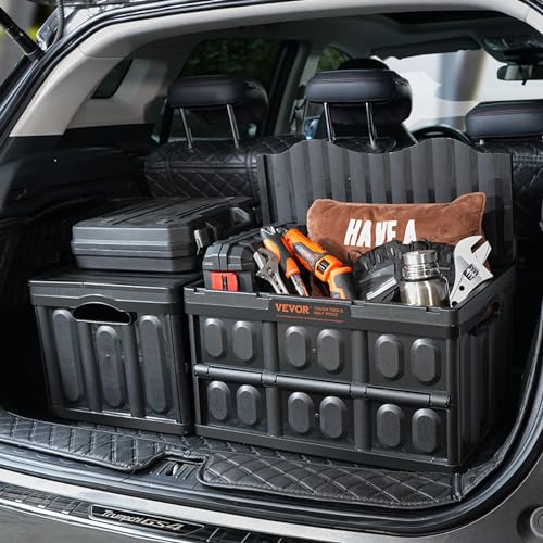 45L Collapsible Storage Bins with Lids 3 Packs Stackable Utility Crates with Handles Large Folding Containers S2671