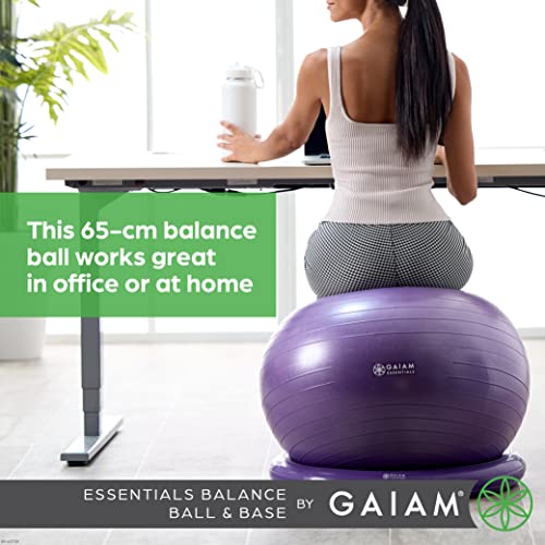 65cm Exercise Ball with Inflatable Ring Base A65410