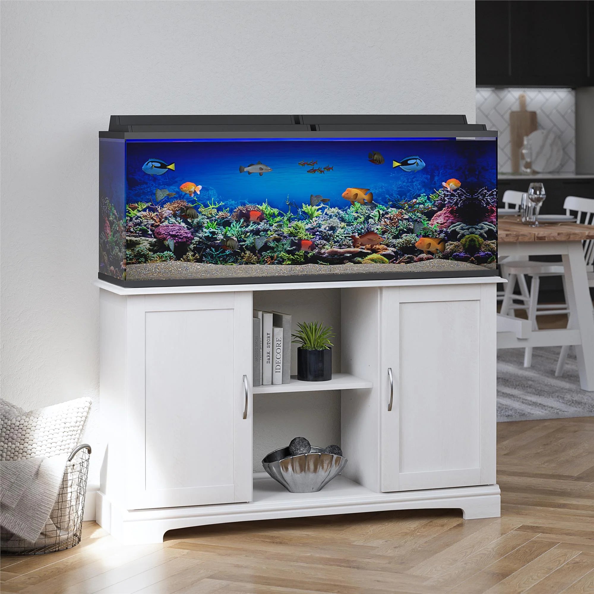 Ivory Oak 50 - 75 Gallon Aquarium Stand D422864