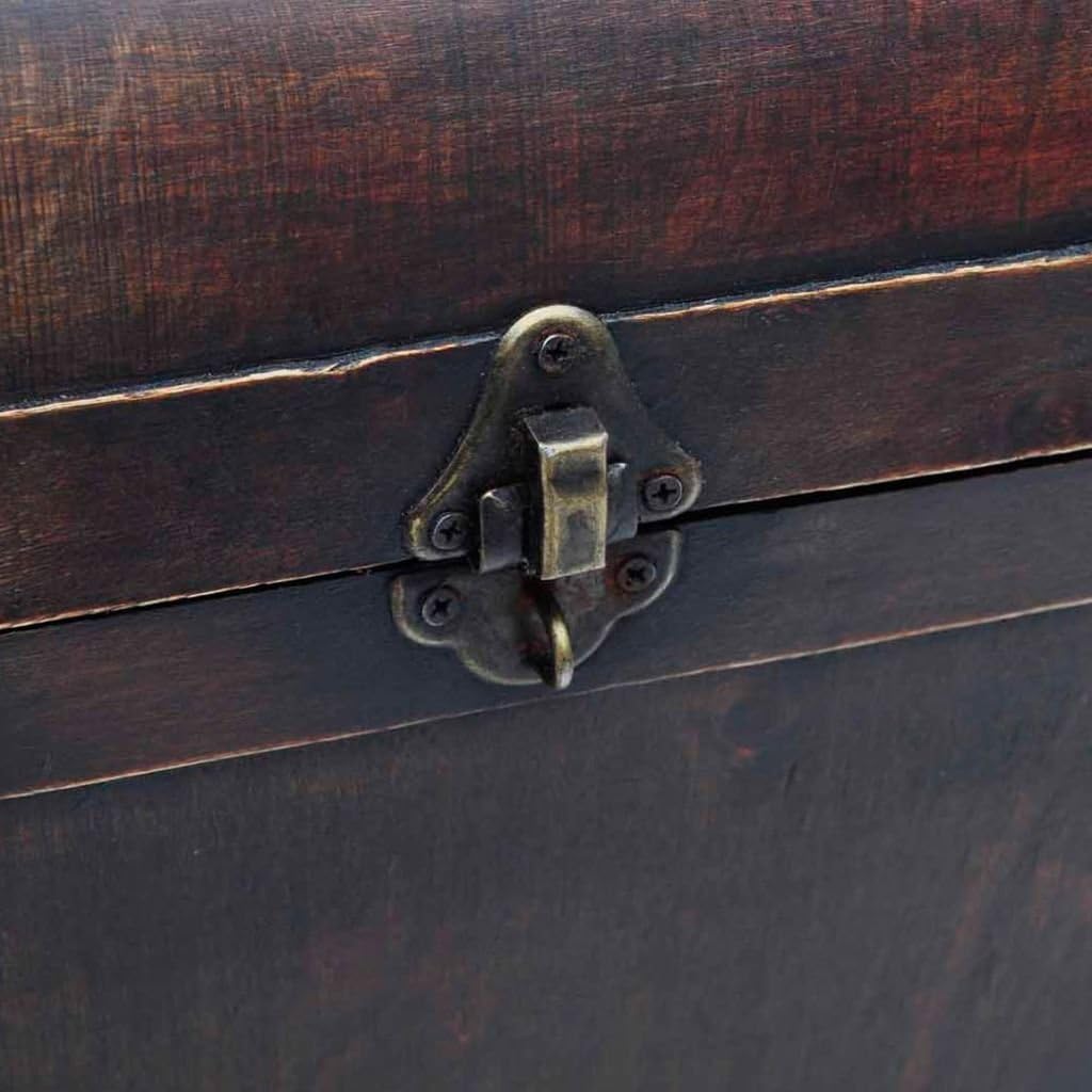 Wooden Storage Trunk with Hinged Lid Q3952