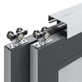 6FT Bypass Double Sliding Pocket Door Hardware Kit, Aluminum B4087