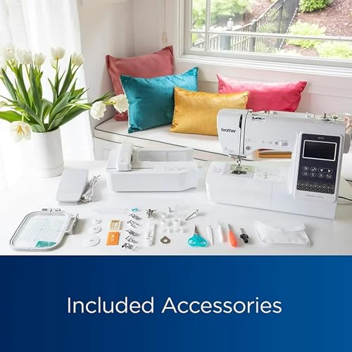 Combo Embroidery & Sewing Machine with 4" x 4" Embroidery Hoop S800