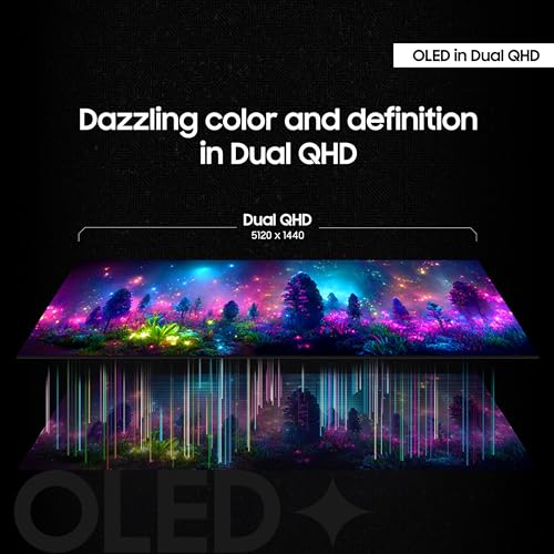 49" Dual QHD QD-OLED Curved Gaming Monitor, 144Hz, 0.03ms Y445