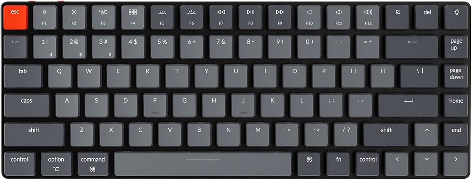 84 Keys Ultra-Slim Wireless Mechanical Keyboard with White LED Backlit E9468