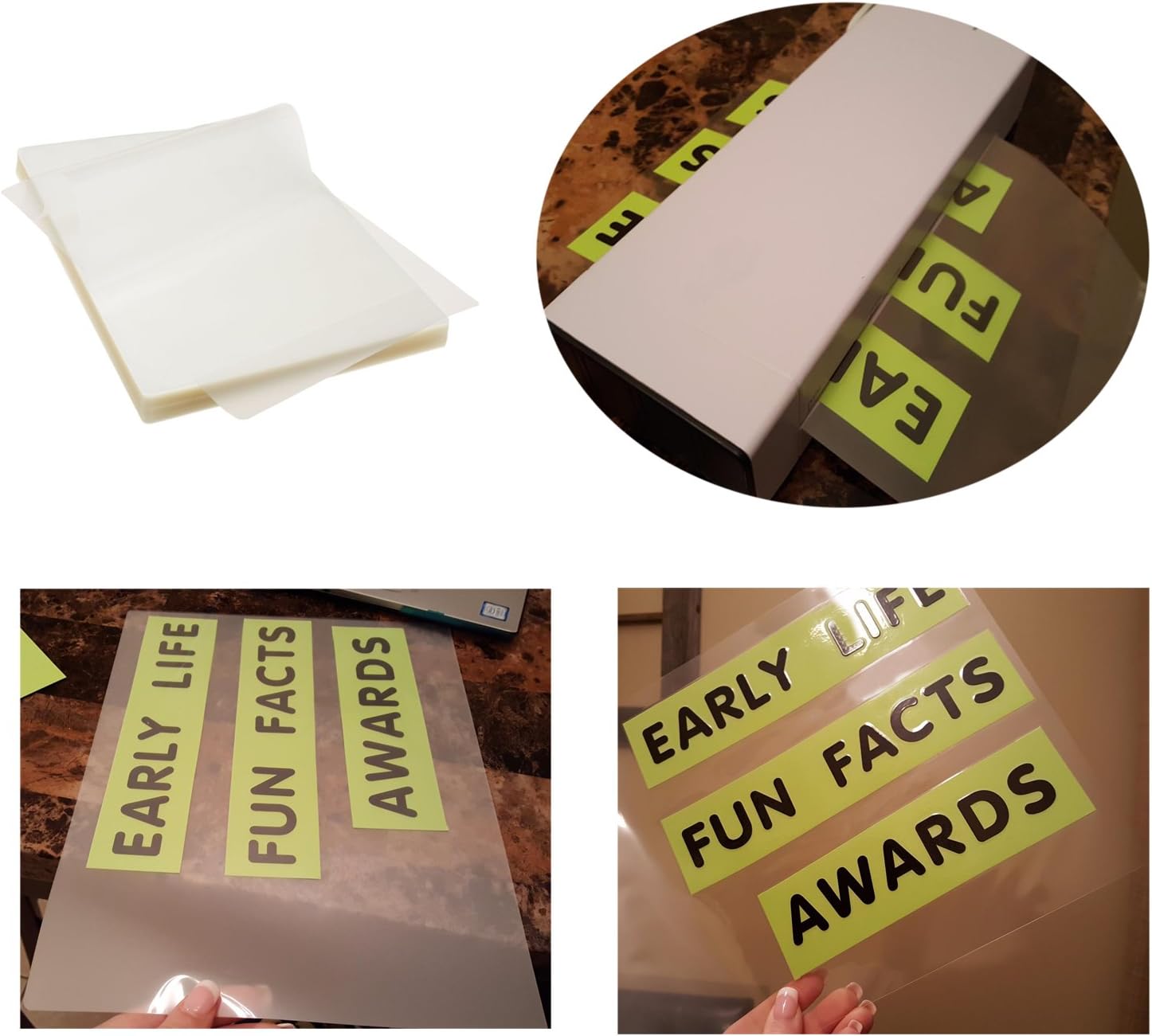 Thermal Laminating Pouches 8.9 x 11.4, 5 Mil, 300 Pack X387