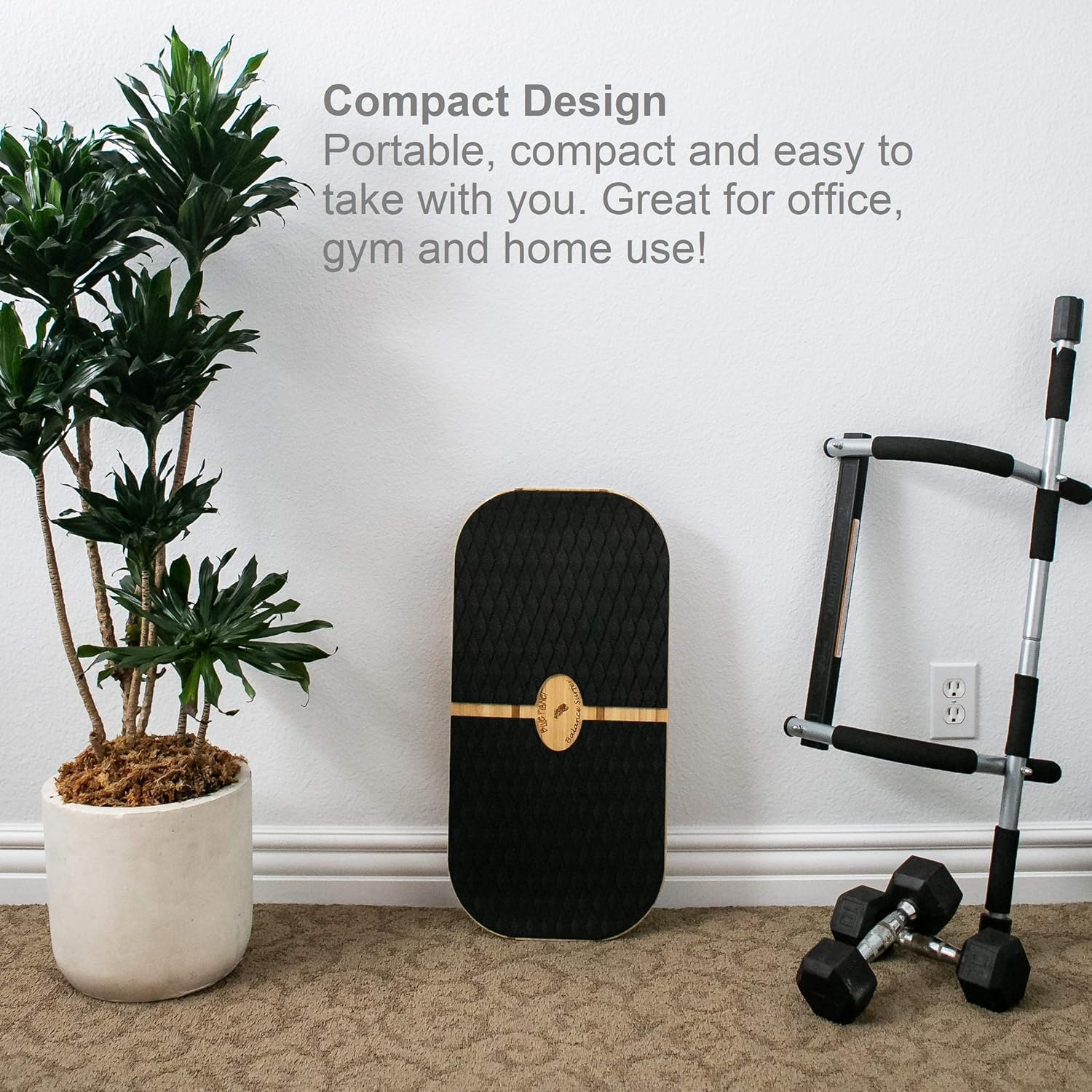 Bamboo Balance Board with 3 Balance Modules (EVA Foam) N8595