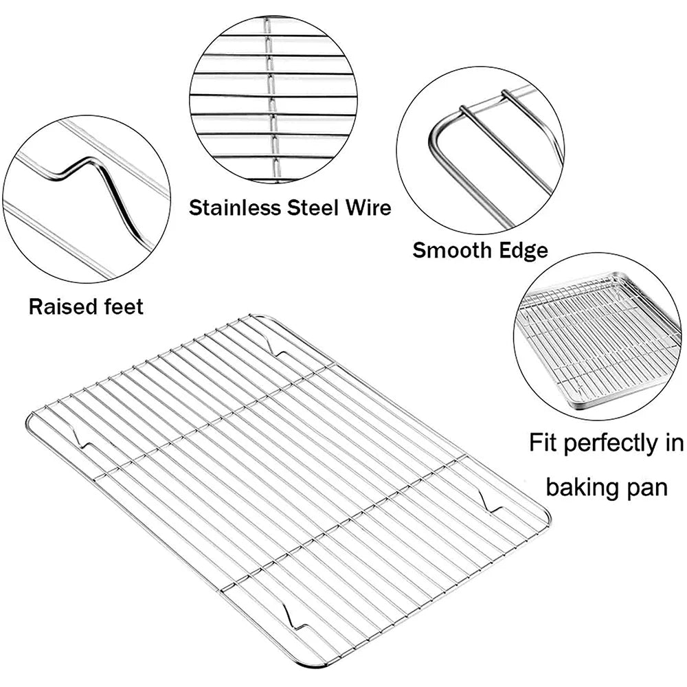 Stainless Steel Baking Sheet with Rack Set, 6 Pieces E814931