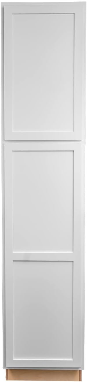 Pure White 24" D x 18" W x 90" H Plywood Base Kitchen Cabinet C50075