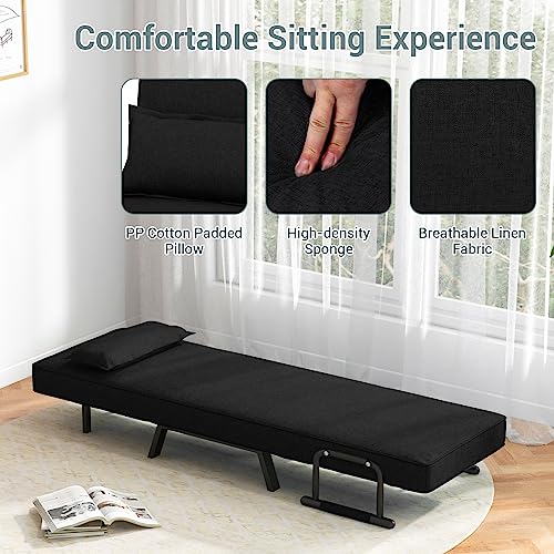 4-in-1 Folding Sofa Bed with Removable Pillow D52857