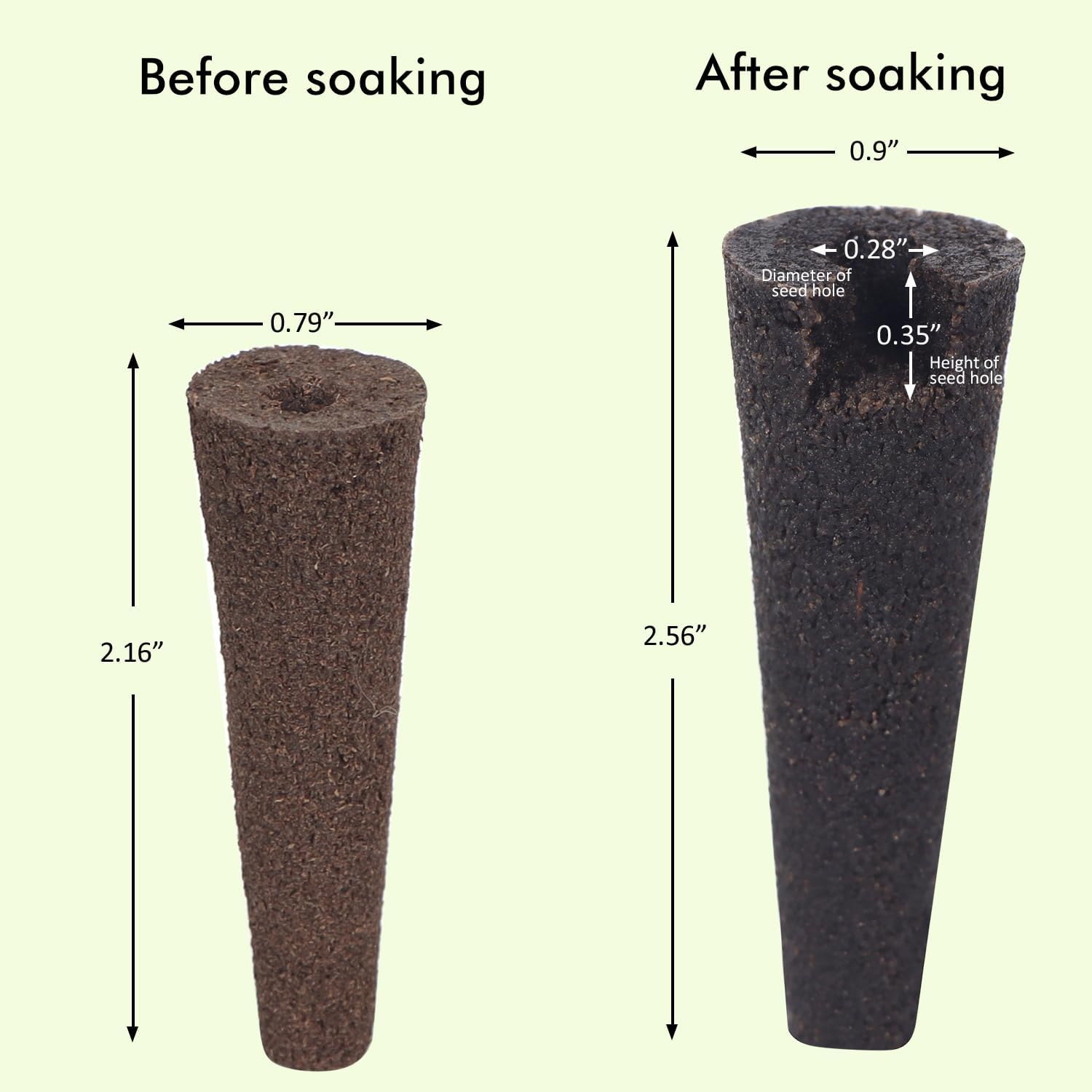 50 Pack Hydroponic Grow Sponges Seed Starter Pods G648261