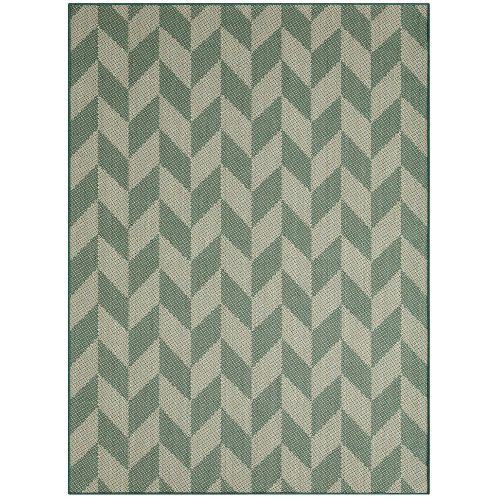 Beige/Green 5'2"x7'2" Indoor/Outdoor Area Rug C59919