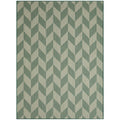 Beige/Green 5'2"x7'2" Indoor/Outdoor Area Rug C59919