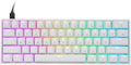 White 61 Keys Hot Swappable 60% Mechanical Keyboard with RGB Backlit Doubleshot ABS Keycaps Z384