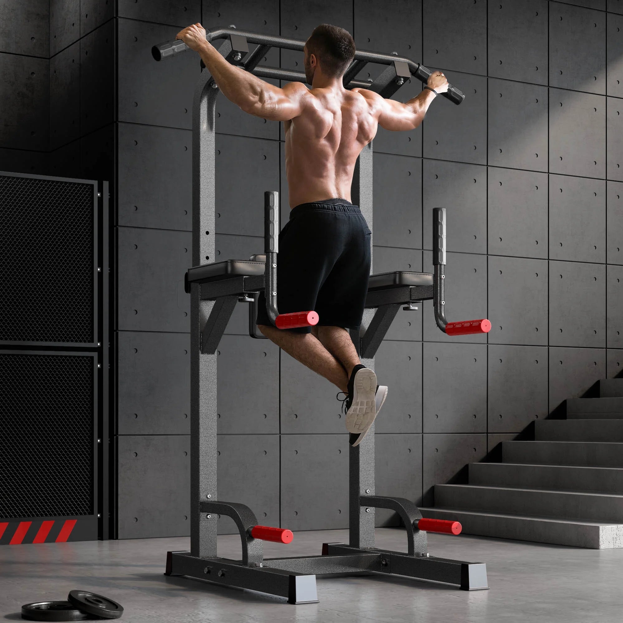 Adjustable Height Pull Up Bar Dip Station X299