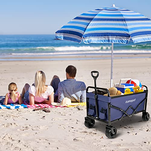 Collapsible Wagon Cart with Cupholders (Black) Q836