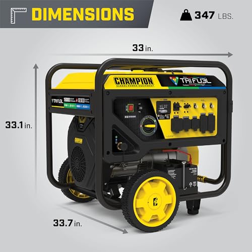5000-Watt Electric Start Tri Fuel Portable Generator with CO Shield O5470