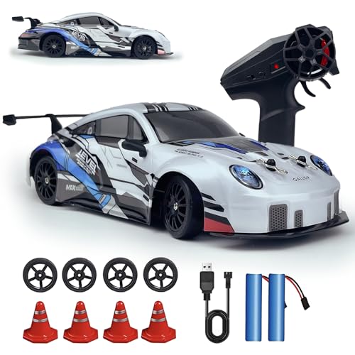 1:24 Scale 4WD RC Drift Car with LED Lights and Drifting Tires P52876