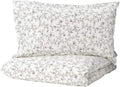 White Dark Gray Full/Queen Duvet Cover and Pillowcase(s) P418