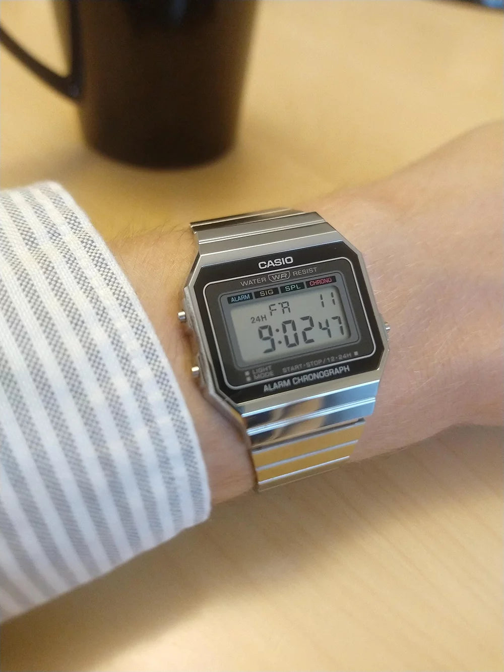 Slim Digital Stainless Steel Watch U268