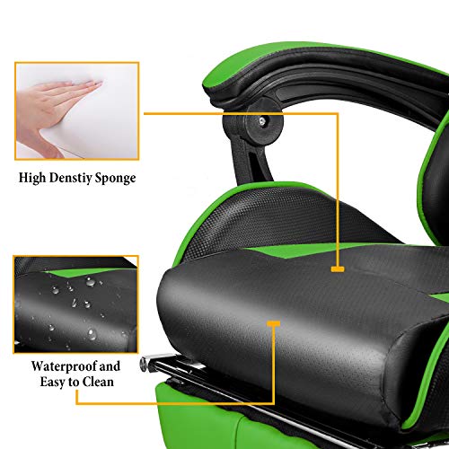 Pink Gaming Chair with Footrest I628