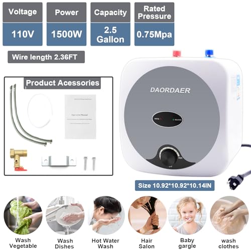 2.5 Gallon Compact Under Sink Electric Water Heater T361539