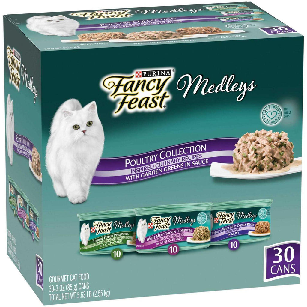 Wet Cat Food Variety Pack Poultry Collection with Garden Greens in Sauce N321361