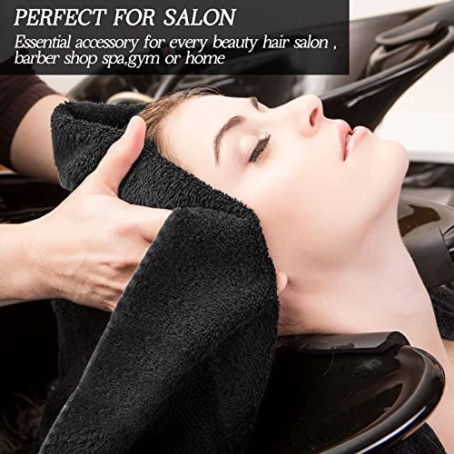 36 Packs Black Microfiber Salon Towels 16 x 26 Inches B909