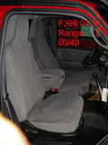 Black/Taupe Automotive Velour Seat Covers for 60/40 Split Bench Seat D9331