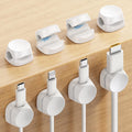 White Adhesive Round Cable Clip A5270