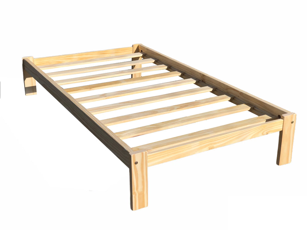 Twin Size Solid Pine Wood Platform Bed C852